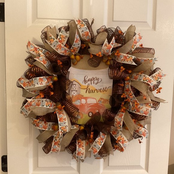 Other - Fall Wreath-Happy Harvest